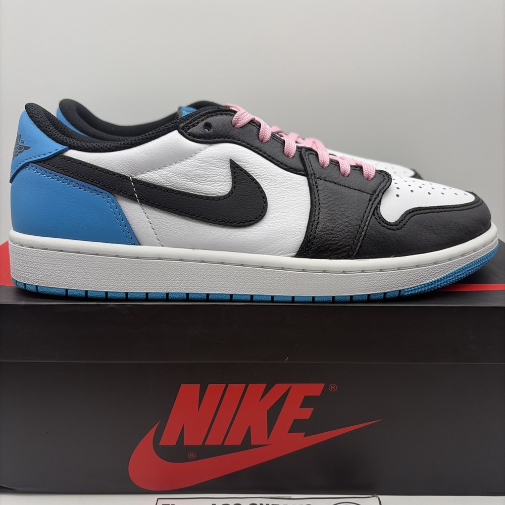 Size 9- Air Jordan 1 Retro Low OG White, Powder Blue (CZ0790-104)